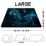 Sidorenko Gaming Mauspad | 350 x 260mm | Mousepad | spezielle Oberfläche verbessert Geschwindigkeit und Präzision | Fransenfreie Ränder | rutschfest | Blau