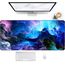 Gaming Mauspad XXL Großes Mousepad mit vernähten Kanten - Wasserdicht und rutschfest - Verbessert Präzision und Geschwindigkeit - Für PC, MacBook(Sternennebe, 300L x 800B mm)