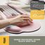 GIM Mouse Mat Gel Cushion Mouse Pad with Palm Rest Ergonomic Mouse Pad (Rosa)
