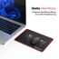 TECKNET Mauspad, 3 Pack Mousepad 270 x 210 mm, wasserdichte Gaming Mauspad Mausmatte mit vernähte Kanten, rutschfeste Gummiunterseite, Glatte Oberflächen, Geeignet für Computer, Laptop und PC (Rot)