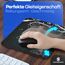 Sidorenko Gaming Mauspad - 280 x 200 mm - Mouse Pad mit Vernähte Kanten - Rutschfester Mousepad mit Einer speziellen Oberfläche verbessert Geschwindigkeit und Präzision - Maus Pad in schwarz
