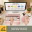 GIM Mouse Mat Gel Cushion Mouse Pad with Palm Rest Ergonomic Mouse Pad (Rosa)
