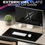 Sidorenko Gaming Mauspad XXL in schwarz - Großes Mousepad 1200x600 mm - rutschfeste Schreibtischunterlage für Büro - Desk Mat mit Fransenfreie Ränder - Präzises und langlebiges groß Mouse Pad