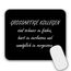 AOKSUNOVA Mauspad Klein Mousepad Schwarz Mauspads mit Text 24 x 20 cm Mouse pad für Gaming Büro Office