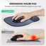 TECKNET Mauspad mit Gel-Handauflage, Ergonomisches Mousepad mit Glatter Handgelenkstütze zur Schmerzlinderung, rutschfeste PU-Basis, Komfort Mauspad für Computer, Laptop, Büro und Gaming