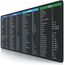 TITANWOLF - XXL Speed Gaming Mauspad 900 x 400mm - Excel Windows Outlook Word Shortcut Tastenkürzel auf ENGLISCH - Schwarz