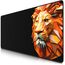 TITANWOLF - XXL Speed Gaming Mauspad 900 x 400mm - XXL Mousepad - Tischunterlage Large Size - verbessert Präzision und Geschwindigkeit - Polygon Lion