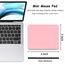 Dapesuom kleines Mauspad, 15,2 x 12,7 cm, mit Rutschfester Gummiunterseite, wasserdichtes Mini-Mauspad für Damen, Herren, kabellose Maus Laptops, Zuhause, Büro, Reisen, Rosa