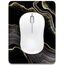 Dapesuom kleines Mauspad, 15,2 x 20,3 cm, mit Rutschfester Gummiunterseite, wasserdichtes Mini-Mauspad für Damen, Herren, kabellose Maus Laptops, Reisen, Zuhause, Schwarzer Marmor