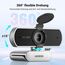 UGREEN FineCam Lite 1080P Webcam Full HD 1080P/30fps USB A Webcam mit Mikrofon für PC, automatische Lichtkorrektur, 90° Ansicht, USB Webcam für Live Streaming, Konferenzen Switch 2 (Silbergrau)