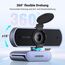 UGREEN FineCam Lite 1080P Webcam Full HD 1080P/30fps USB A Webcam mit Mikrofon, Fixfokus, automatische Lichtkorrektur, 90° Ansicht, USB Webcam für Live Streaming, Konferenzen, PC, Switch 2