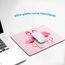 AOKSUNOVA Mauspad Klein Mauspad Flamingo Mousepad Motiv Rosa 24x20cm für Computer und Laptop