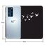 AOKSUNOVA Mauspad Mini 180 x 160 mm Mauspad Klein mit Motiv Mousepad Design Schwarz