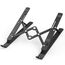 Laptop Ständer, Faltbarer Aluminium Notebook Ständer, Höhenverstellbarer Laptopständer Belüftet Kühlung Laptop Halterung für MacBook Pro/Air, HP, Sony, Dell,alle 10-15,6 ” Laptops, Tablets-Schwarz
