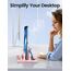VAYDEER Vertikaler Laptop Ständer Platzsparender 3in1 Vertical Stander Laptopständer zum Vertikalen Positionieren Kompatibel für MacBook Air, MacBook Pro, iPad, Tablets Notebook bis 17,3" Rosa
