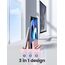 VAYDEER Vertikaler Laptop Ständer Platzsparender 3in1 Vertical Stander Laptopständer zum Vertikalen Positionieren Kompatibel für MacBook Air, MacBook Pro, iPad, Tablets Notebook bis 17,3" Rosa