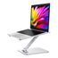 Babacom Laptop Ständer Höhenverstellbar, Faltbarer Laptop Stand aus Aluminiumlegierung Ergonomischer, Belüfteter Laptopständer Kompatibel mit MacBook Air, Pro, Allen Laptops 10-16" (Silber)