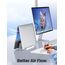 VAYDEER Vertikaler Laptop Ständer Laptopständer Platzsparender 3in1 Vertical Stander zum Vertikalen Positionieren Kompatibel für MacBook Air, MacBook Pro, iPad, Tablets Notebook bis 17,3" Weiß