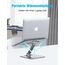 Babacom Laptop Ständer Höhenverstellbar, Faltbarer Laptop Stand aus Aluminiumlegierung Ergonomischer, Belüfteter Laptopständer Kompatibel mit MacBook Air, Pro, Allen Laptops 10-16" (Silber)