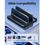 VAYDEER Vertikaler Laptop Ständer Platzsparender 3in1 Vertical Stander Laptopständer zum Vertikalen Positionieren Kompatibel für MacBook Air, MacBook Pro, iPad, Tablets Notebook bis 17,3" Schwarz