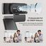 Nulaxy C900 Webcam mit Mikrofon, FHD 1080P Webcam mit Abdeckung, USB Plug & Play, Laptop PC Kamera für Video-Streaming, Konferenz, Spiele, Kompatibel mit Windows,Linux,Android