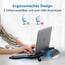 TECKNET Laptop Kühlpads, Laptop Kühler für 12-17 Zoll, Cooling Pad Notebook Cooler Ständer Kühlpad Kühlmatte, 2 USB-Ports, 3 Lüfter mit LEDs(Blau+Schwarz)