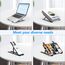 Laptop Ständer, Faltbarer Aluminium Notebook Ständer, Höhenverstellbarer Laptopständer Belüftet Kühlung Laptop Halterung für MacBook Pro/Air, HP, Sony, Dell,alle 10-15,6 ” Laptops, Tablets-Schwarz