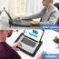 TECKNET Laptop Kühlpads, Laptop Kühler für 12-17 Zoll, Cooling Pad Notebook Cooler Ständer Kühlpad Kühlmatte, 2 USB-Ports, 3 Lüfter mit LEDs(Blau+Schwarz)
