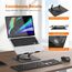 Laptop Ständer Höhenverstellbar, GRIFEMA GB1050 Faltbarer Laptopständer mit 360° Drehbarer Basis, Ergonomisch & Belüftet – Kompatibel mit MacBook Air/Pro, Dell und 11-17 Zoll Notebooks – Schwarz