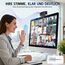 YIMONA 4K Webcam für PC mit Sony-Sensor, PDAF-Autofokus, Dual-Mikrofon mit Geräuschunterdrückung, Privacy-Abdeckung, 80° Weitwinkel, USB Plug-&-Play Webcam für Streaming, Zoom & Microsoft Teams