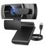 Nulaxy QHD 4K Webcam mit automatischer Lichtkorrektur, zwei geräuschunterdrückenden Mikrofonen, 1,5 m USB-Plug-and-Play, 80° Ultraweitwinkelobjektiv mit Abdeckkappe, ideal für Videoanrufe und Meetings