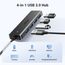 UGREEN USB Hub 3.0, USB Splitter 4 Port Ultra Slim with 5Gbps Data Transfer, USB Extender for Mouse, Keyboard, Flash Drive, Card Reader, Printer, Compatible with Laptop, Desktop PC, Xbox, PS5, etc.