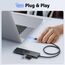 acer USB C HUB 3.0 mit USB-C-Stromversorgung, Ultra Slim Multiport Hub 4 Ports USB 3.0 Adapter für iPhone 15/16 Serie, MacBook/iPad Pro, iMac, Surface Pro, PC, Laptop, Tablets, Tastatur, Maus.- 120cm