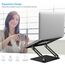 BoYata Laptop ständer, Multi-Angle-Standfuß mit Heat-Vent, Aluminium Einstellbares Notebook ständer kompatibel für Laptop (10-17 Zoll), einschließlich MacBook Pro/Air, Surface, Samsung (Schwarz)