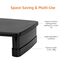 Amazon Basics Rechteckig Verstellbarer Computer-Monitorständer für weniger Nackenbelastung, geeignet für Monitore und Laptops mit einem Gewicht von bis zu 22 Pfund, Schwarz