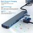 USB C Hub 3.0, 8 in 2 USB Hub 3.0 Multiport Adapter mit SD&TF Kartenleser, USB 3.0&USB 2.0 Ports, 3.5mm Audio Anschlüsse, USB Typ C Hub für MacBook Air/Pro, Galaxy, iPad, Windows usw