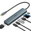 USB C Hub, Multiport Adapter für MacBook Pro/Air, 7 in 1 MacBook Adapter USB C auf HDMI Hub, 2USB 3.0, PD,SD/microSD,Type C Daten für iPad, Lenovo und mehr Type-C Geräte (Blau)