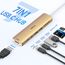 USB C Hub, USB C Multiport Adapter für MacBook Pro/Air, 7 in 1 MacBook Adapter USB C auf HDMI Hub, 2USB 3.0, PD,SD/microSD,Type C Daten für iPad, Lenovo und mehr Type-C Geräte (Gold)