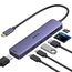 MOKiN USB C Hub, Multiport Adapter für MacBook Pro/Air, 7 in 1 MacBook Adapter USB C to HDMI Hub, 2 x USB 3.0, PD, SD/microSD, USB C Adapter für iPad, Lenovo Dell XPS (Lila)