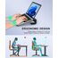 Soqool Laptop Ständer, Ergonomisch Laptop Halterung für Schreibtisch, Aluminium Notebook Ständer mit Belüftung, Kompatibel mit MacBook Air/Pro, Lenovo, Huawei, Acer, Dell, HP (10-17 Zoll)