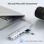 USB C Hub, USB C Multiport Adapter für MacBook Pro/Air, 7 in 1 MacBook Adapter USB C auf HDMI Hub, 2USB 3.0, PD,SD/microSD,Type C Daten für iPad, Lenovo und mehr Type-C Geräte (Silver)