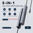MOKiN 10Gbps USB C HUB, MacBook Adapter USB HUB mit 4K@60Hz Video Output, 100W PD Charging, USB C Data Transfer, Multiport Dongle for MacBook Pro, iPad Pro and Type-C Devices