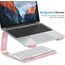 OMOTON Laptop Ständer, Notebook Ständer mit Belüftung, Universal PC Riser Ergonomisch Laptop Halterung Aluminium, passend für Laptops in 10-15,6 Zoll MacBook Pro/Air, Rose Gold