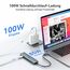 USB C Hub, Multiport Adapter für MacBook Pro/Air, 7 in 1 MacBook Adapter USB C auf HDMI Hub, 2USB 3.0, PD,SD/microSD,Type C Daten für iPad, Lenovo und mehr Type-C Geräte (Blau)