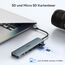 USB C Hub, Multiport Adapter für MacBook Pro/Air, 7 in 1 MacBook Adapter USB C auf HDMI Hub, 2USB 3.0, PD,SD/microSD,Type C Daten für iPad, Lenovo und mehr Type-C Geräte (Blau)