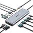 USB C Docking Station 4 Monitors, Triple Display Dock, 13 in 1 Laptop Docking Station mit 2 HDMI 4K@60Hz, DisplayPort VGA, Ethernet, 5X 10Gbps USB A/C, 100W PD, SD/microSD for Dell/HP/Lenovo/Laptop
