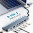 Oliveria USB C Hub 7 in 1 Multiport Adapter USB 3.0 Erweiterung für MacBook, iMac, Surface, Dell, Thinkpad, USB-Stick, mobile Festplatte, PS4, TV