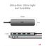 uni USB C Hub mit 4-Port USB 3.0 ultradünner Daten-Hub aus Aluminium, für MacBook Pro/Air, iPad Pro/Air, Dell XPS, Surface Book, iPhone 15 Serie usw.