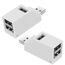 AXFEE 3 Port USB Hub Mit 1 USB 3.0 + 2 USB 2.0 Anschlüssen, Mini Splitter Erweiterung Adapter für Laptop, MacBook, Desktop PC, Flash-Laufwerk und Tastatur