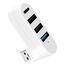 AXFEE 4 Port USB Hub, Mini Hub Mit Mehreren Anschlüssen, 1 USB 3.0+2 USB 2.0+Type-C, Splitter Erweiterung Adapter für Laptop MacBook Desktop PC, Kompatibel Mit Flash Laufwerk Tastatur